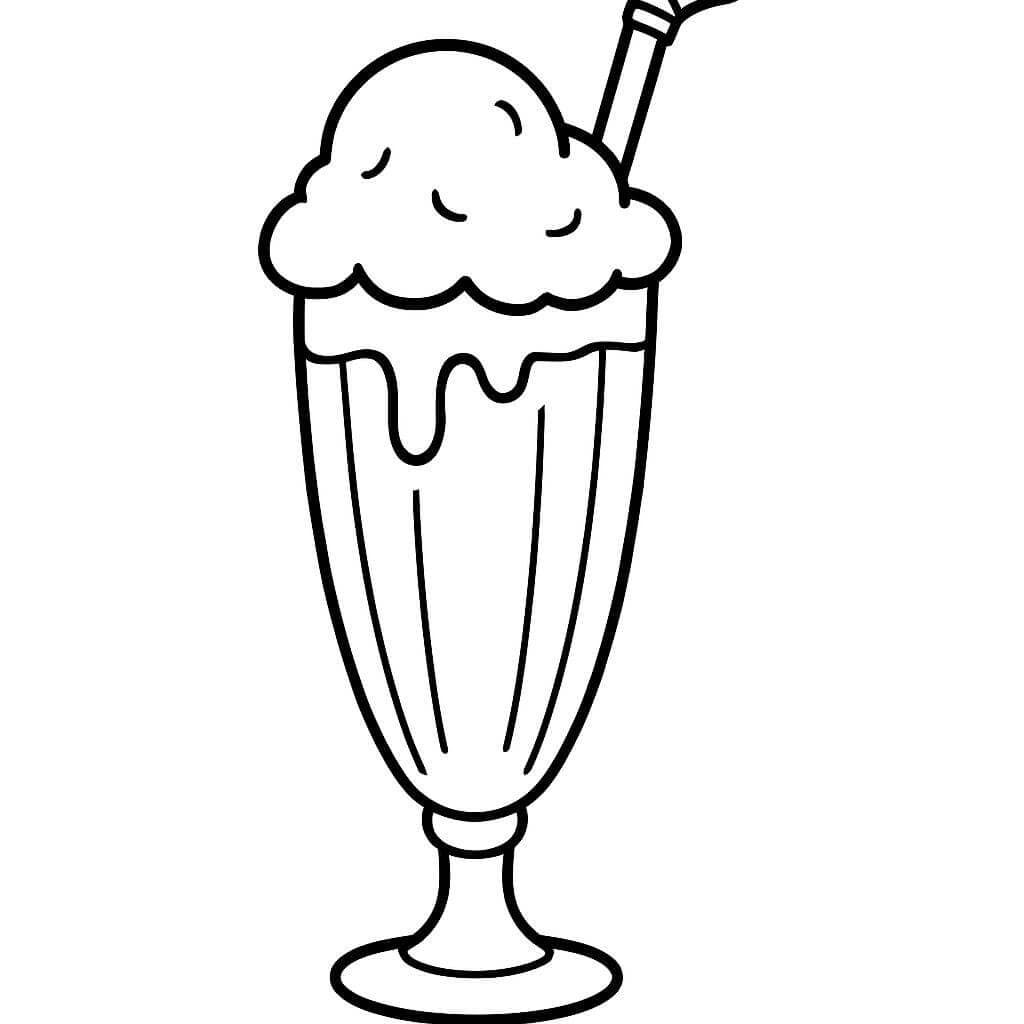 Milkshake para colorir