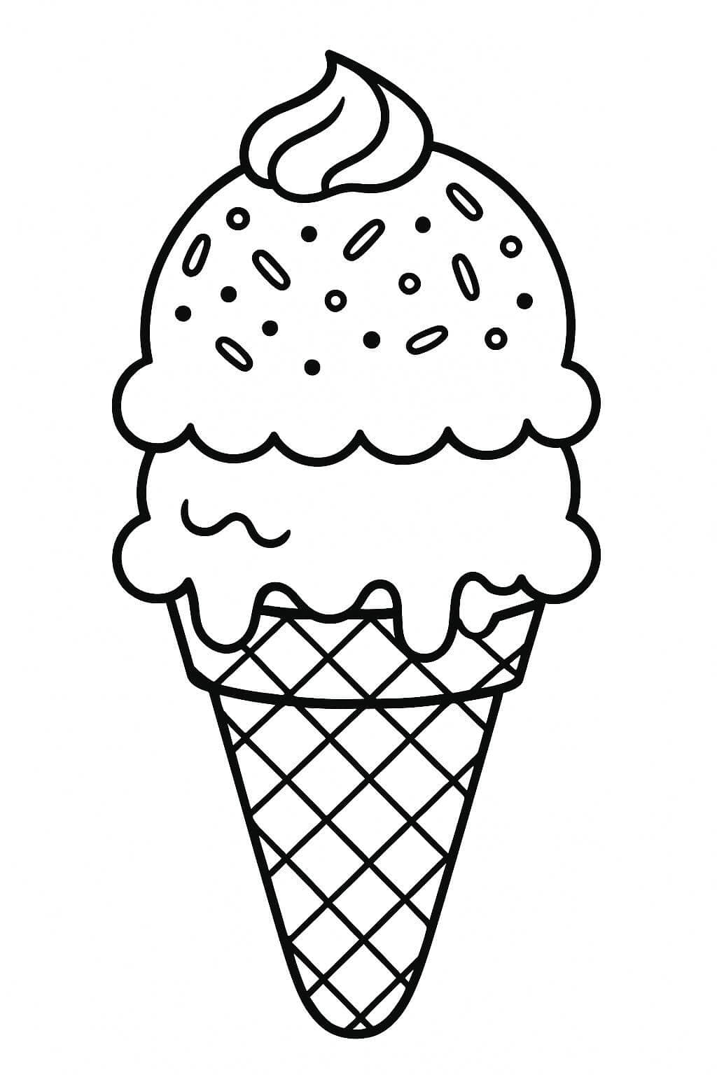 15 Desenhos de Sorvete para colorir e imprimir