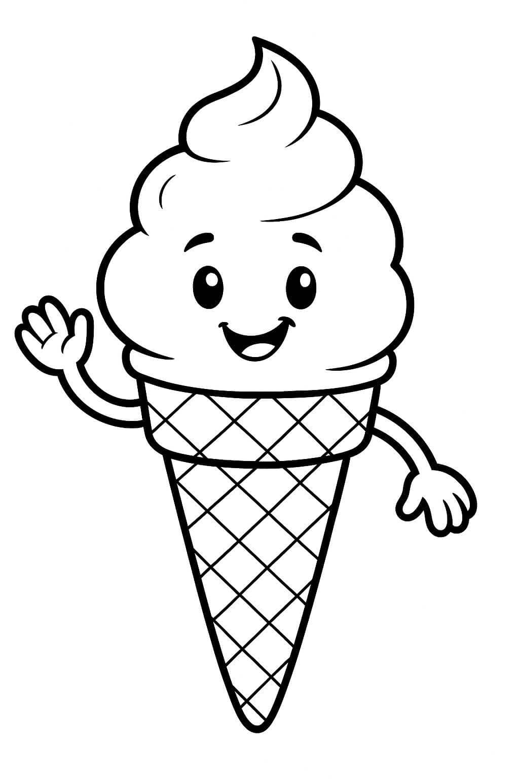 15 Desenhos de Sorvete para colorir e imprimir