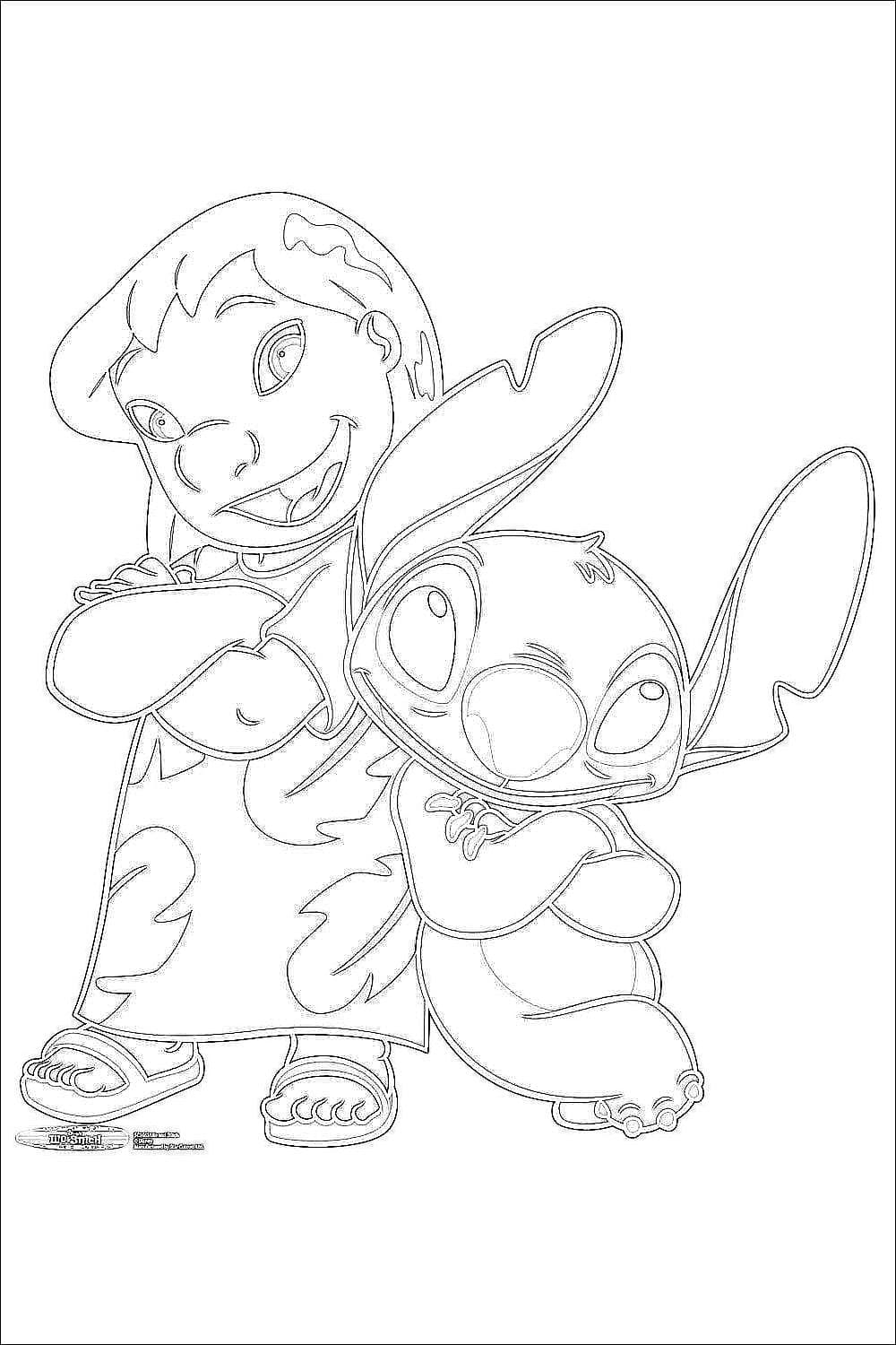 Lilo e Stitch para colorir