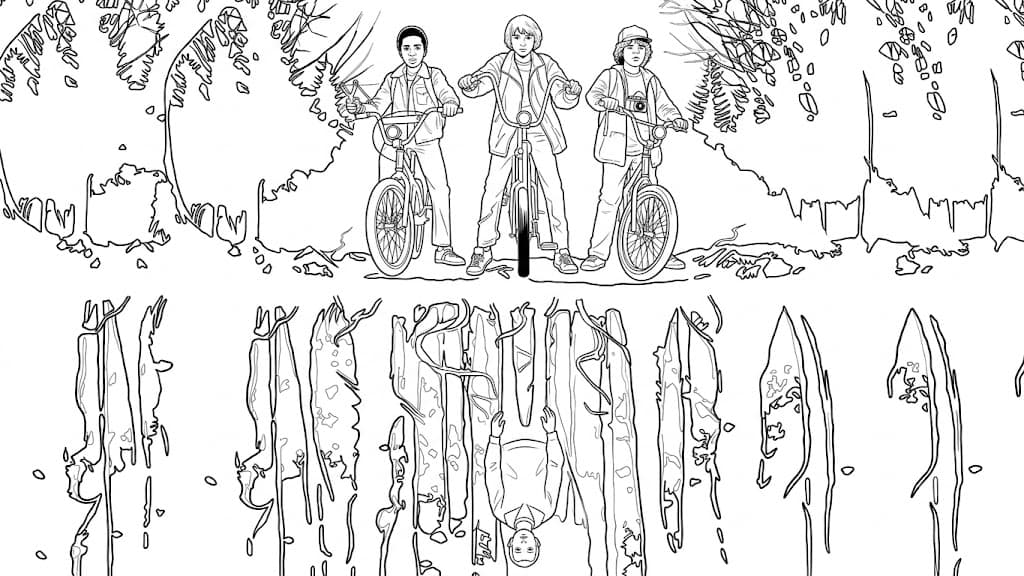 Mundo Invertido para colorir
