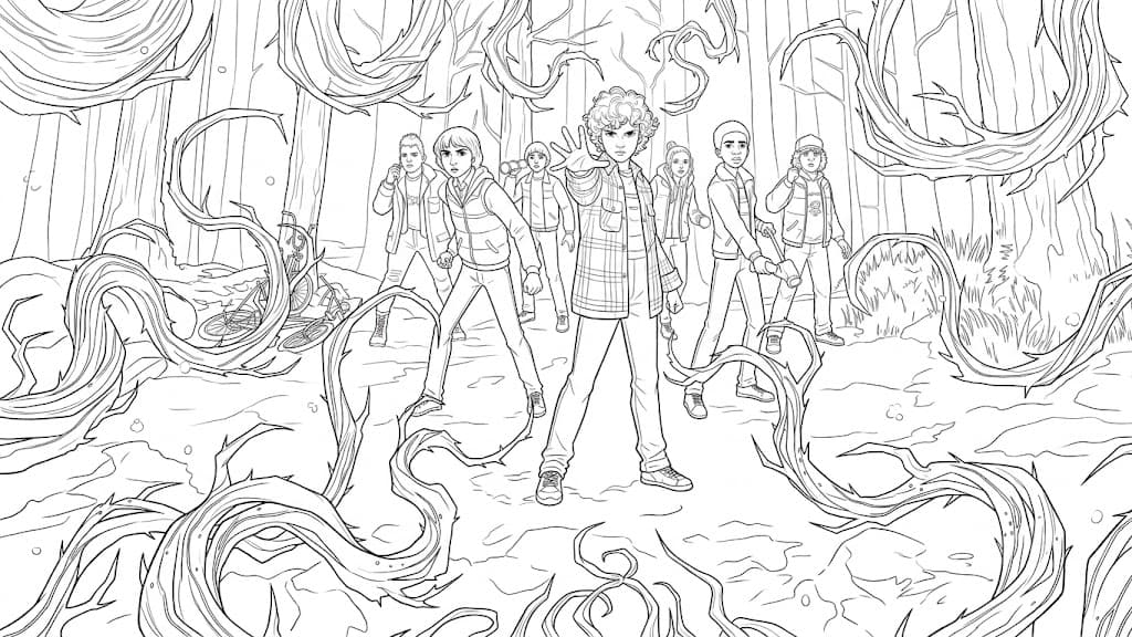 Stranger Things para colorir