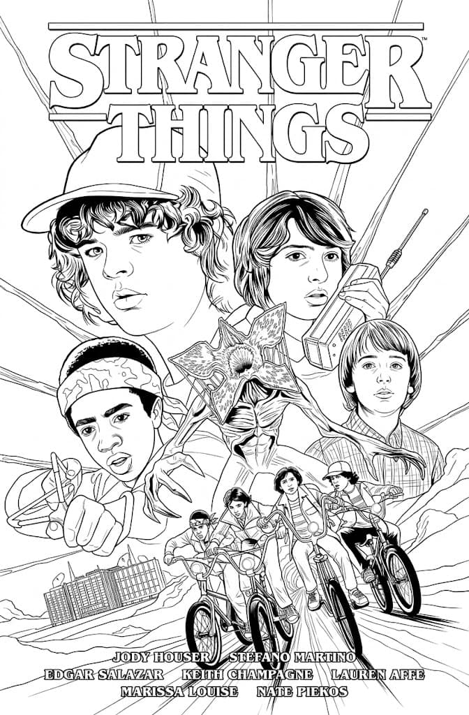 Revista de Stranger Things para colorir
