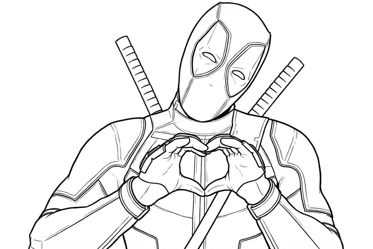 Deadpool para colorir