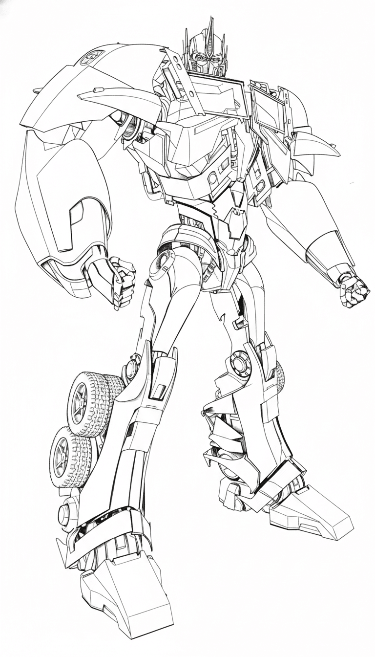 Transformers para colorir