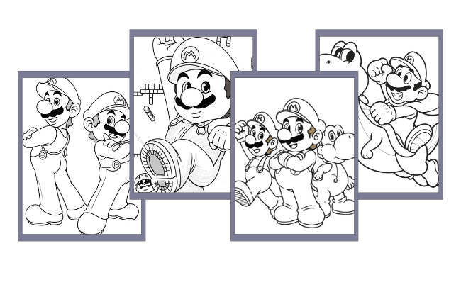 Desenhos do Super Mario para colorir