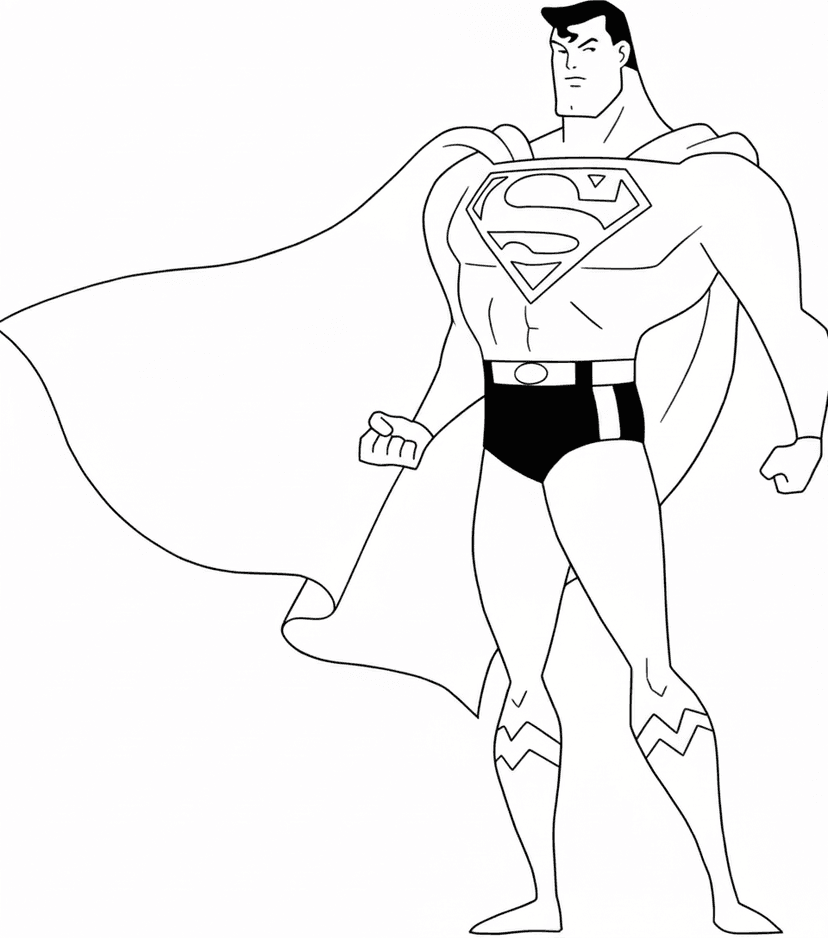 10 Desenhos de Superman para colorir e imprimir