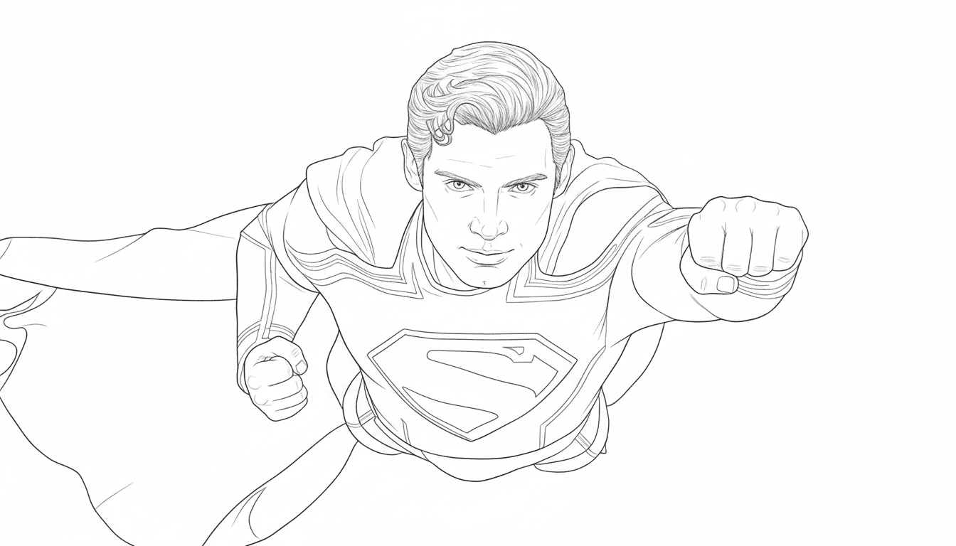 Superman do filme para colorir