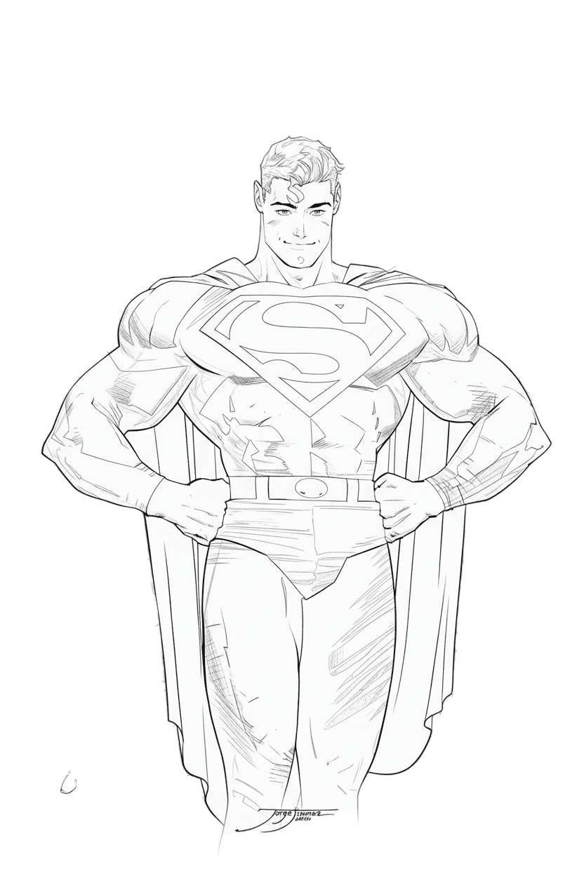 Superman na cidade para colorir