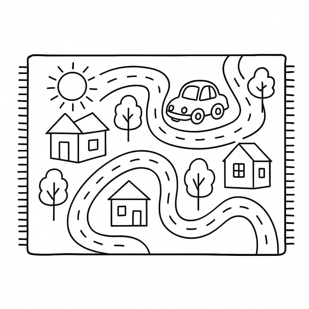 Tapete infantil para colorir