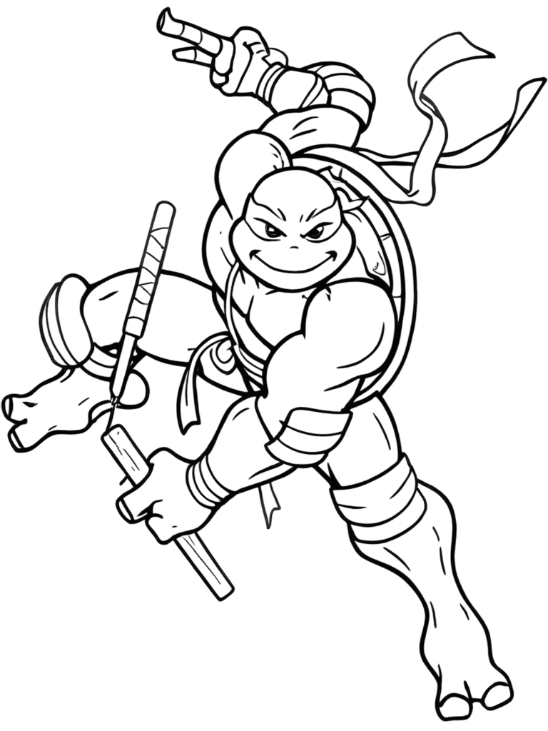 Michelangelo para colorir