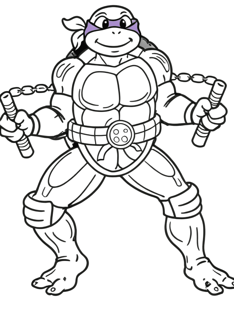 Michelangelo Tartaruga Ninja para colorir