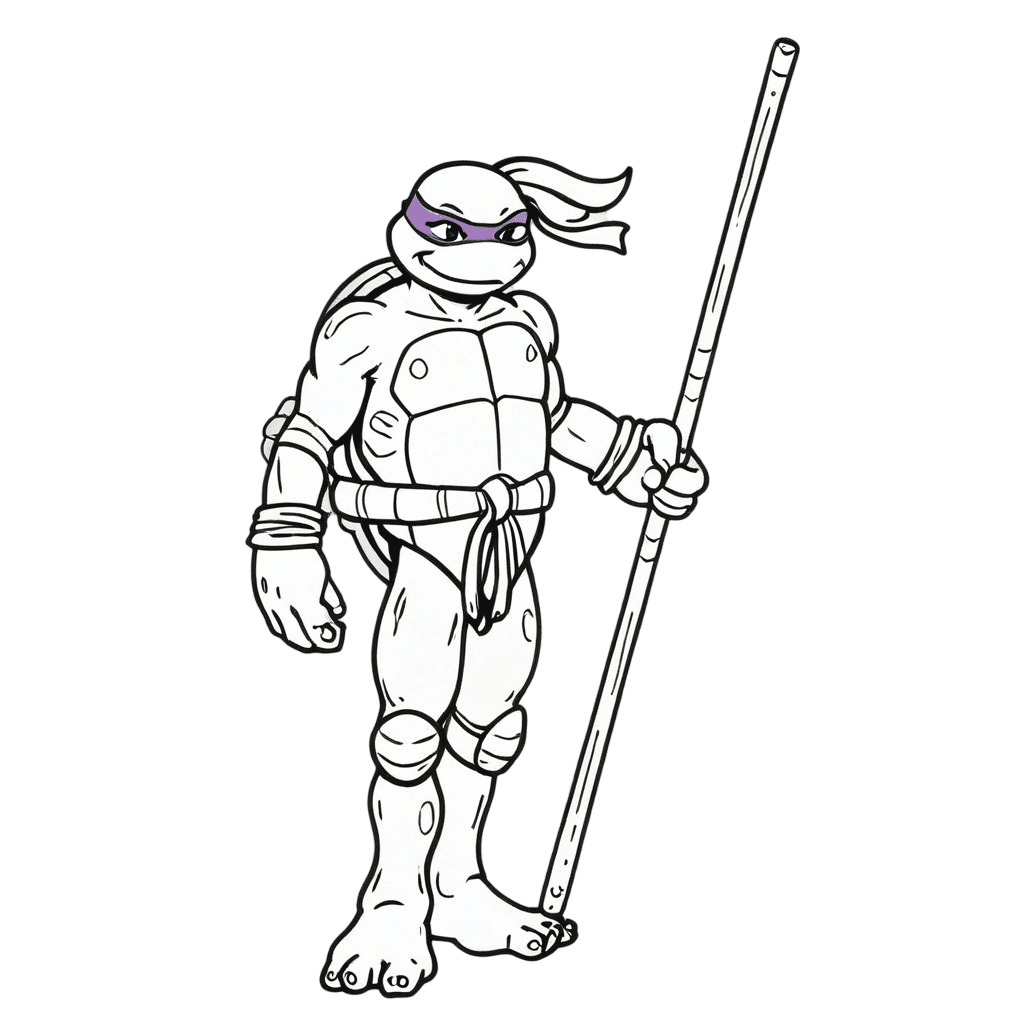 Tartaruga Ninja Donatello para colorir