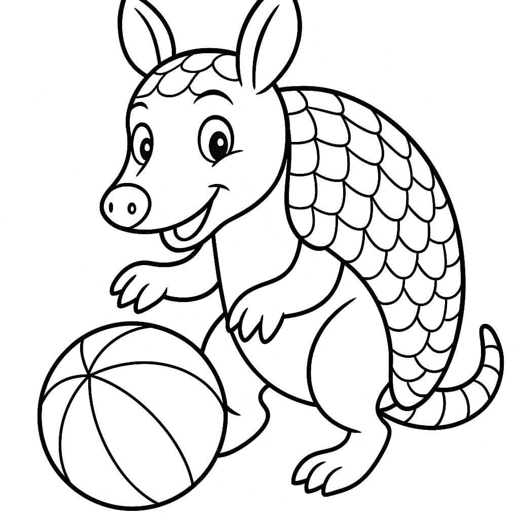 14 Desenhos de Tatu para colorir e imprimir