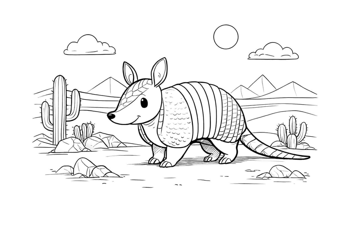 Desenhos De Tatu Para Colorir