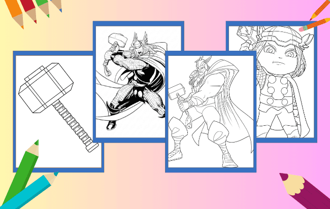 Thor Para Colorir