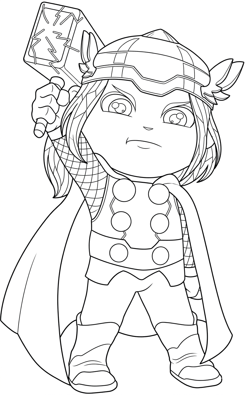 Thor infantil para colorir