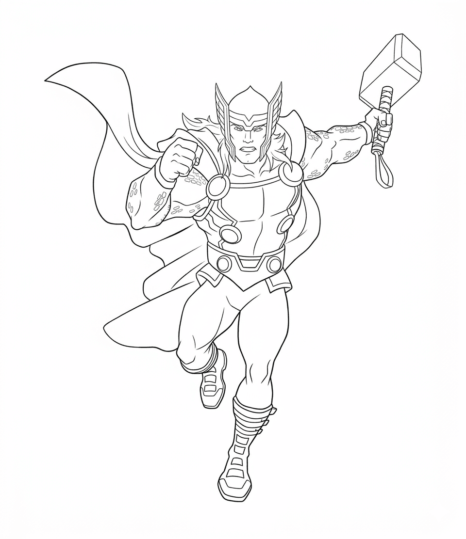 Desenho do Thor para colorir