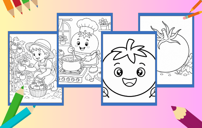 Tomate para Colorir