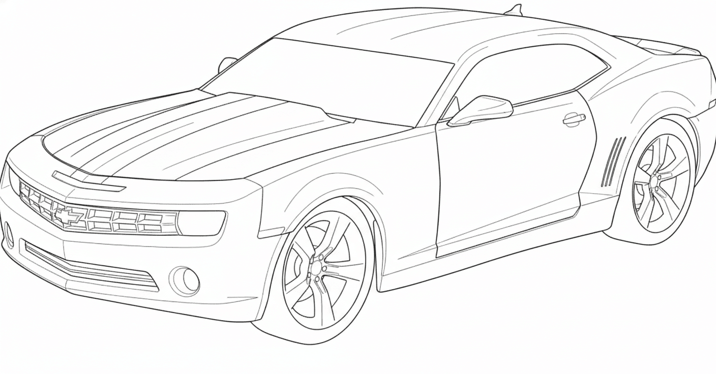 Bumblebee Camaro Transformers para colorir