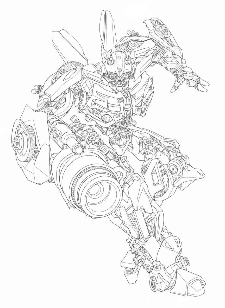 Bumblebee Transformers para colorir