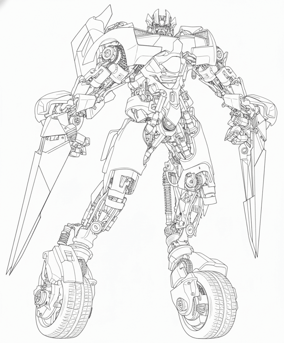 Sideswipe Transformers para colorir