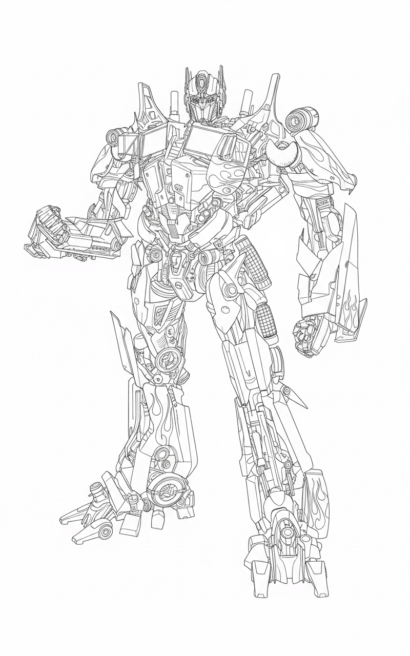 Transformers Optimus Prime para colorir