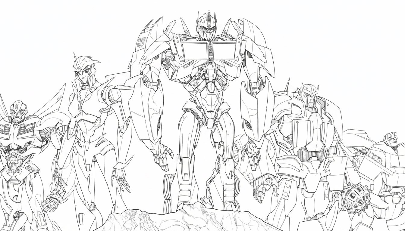 Transformers para colorir