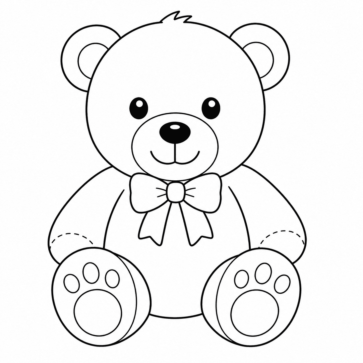 Ursinho de pelúcia para colorir