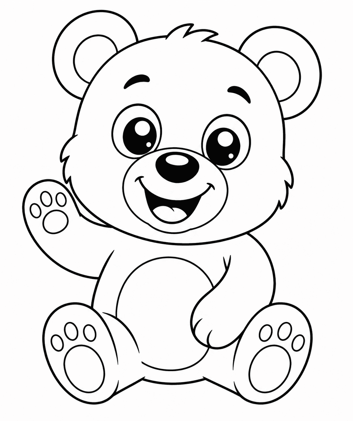 Ursinho fofo para colorir