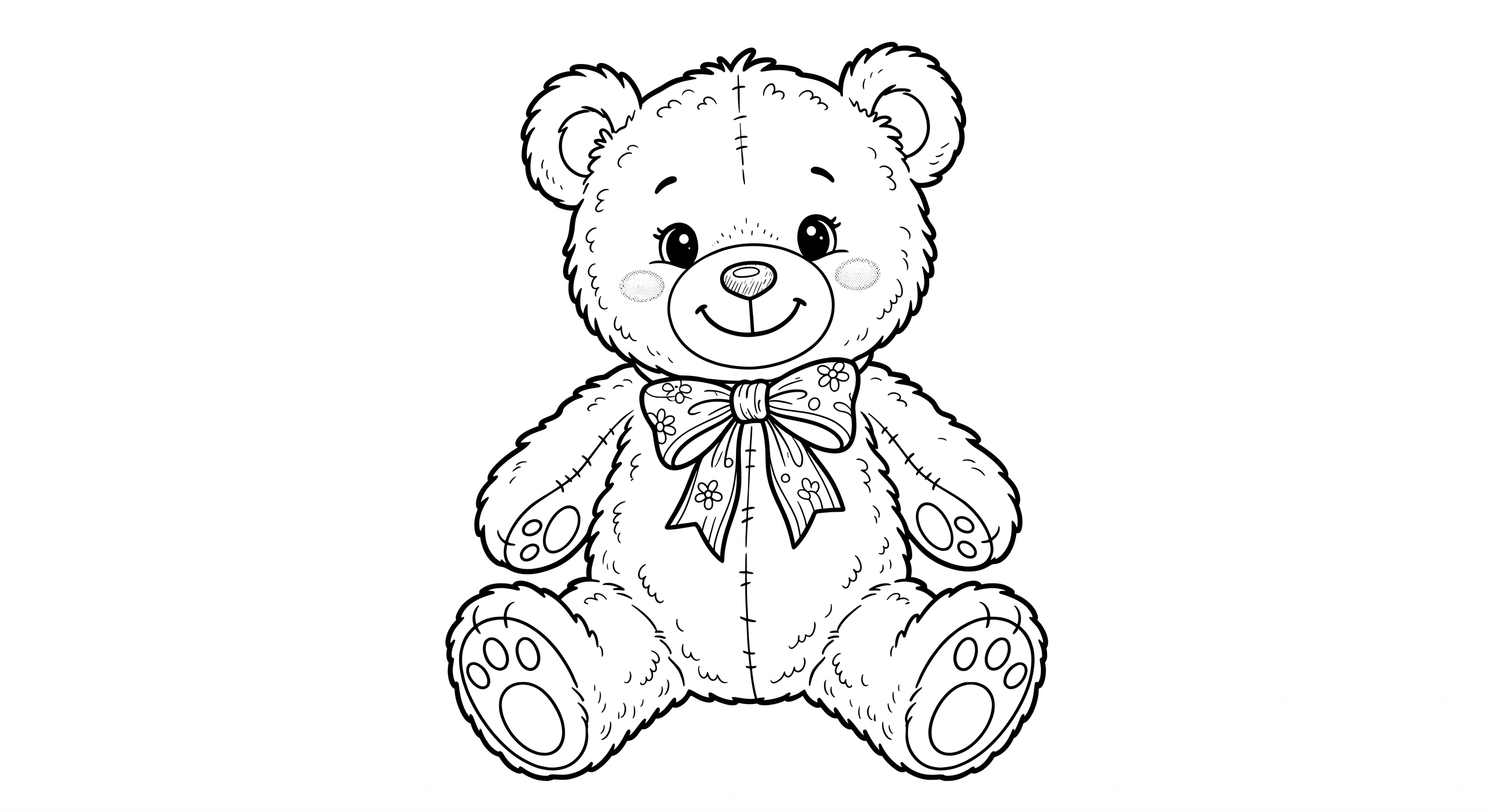 Urso de pelúcia para colorir