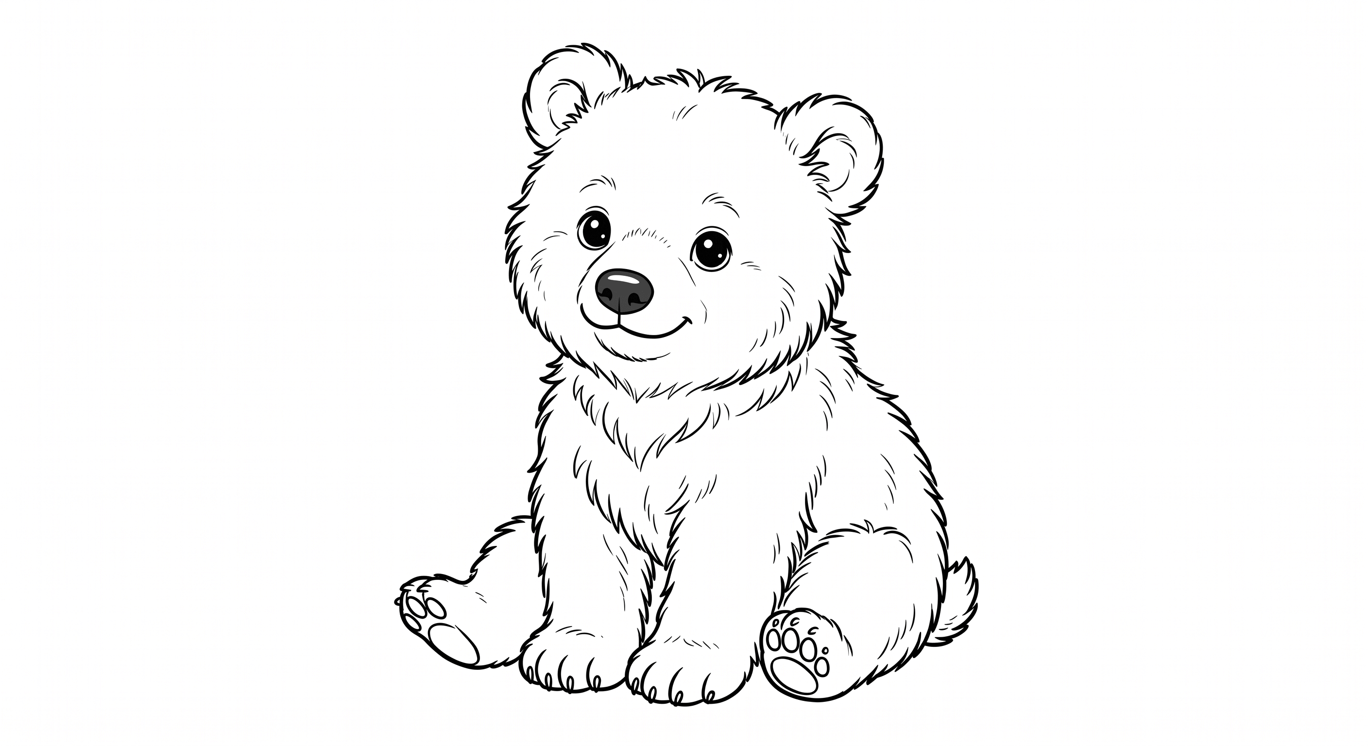 Urso filhote para colorir