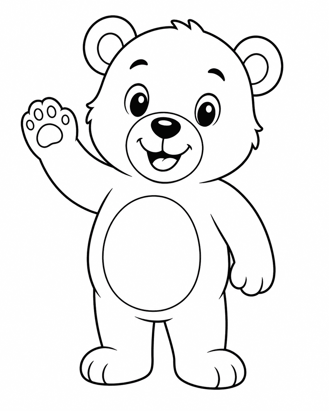 Urso para colorir