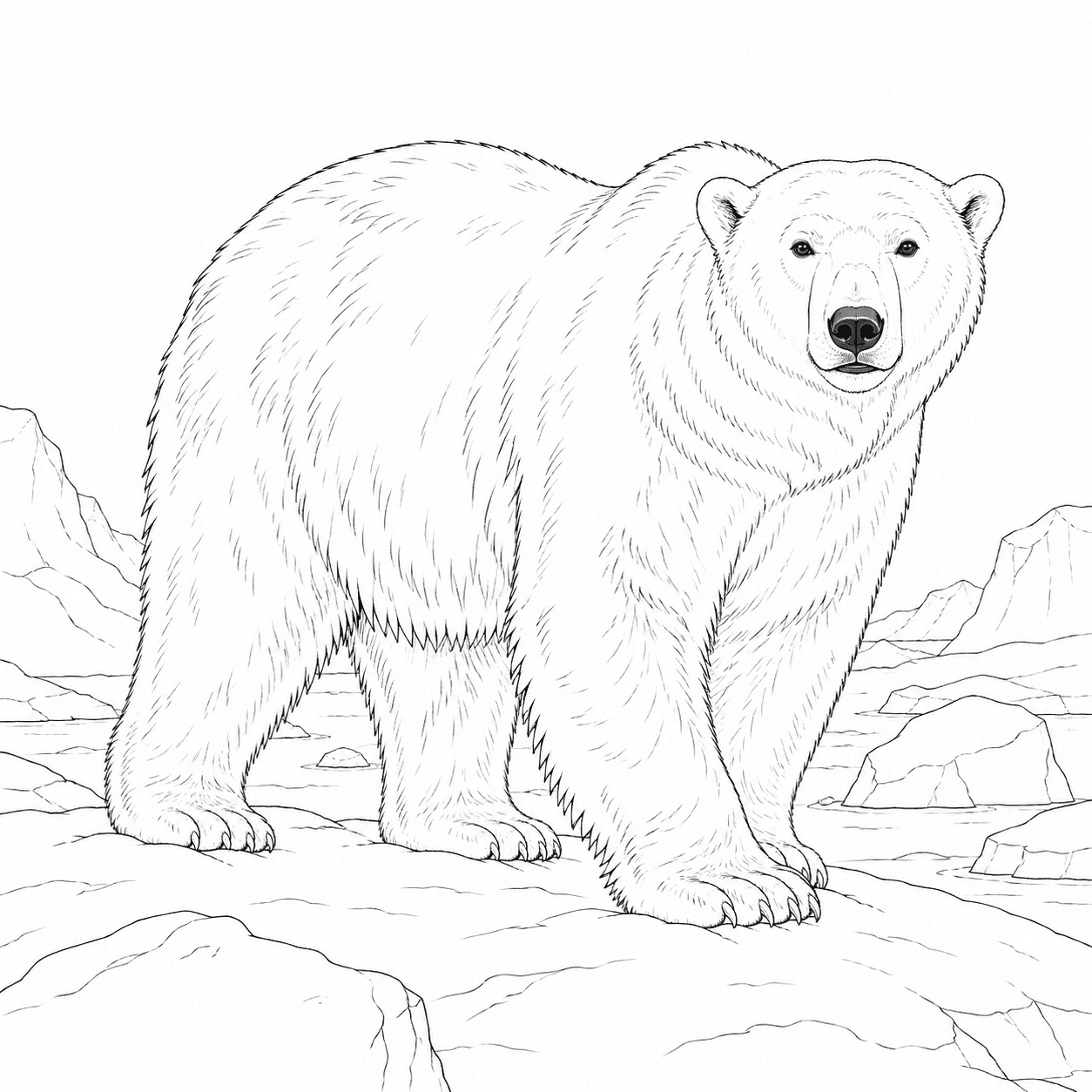 Urso polar para colorir