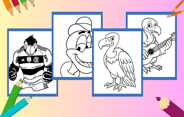 Desenhos de Urubu para colorir