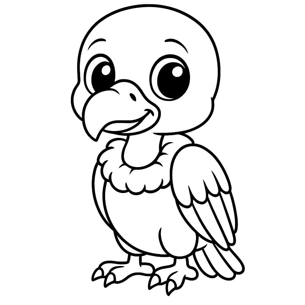 Urubu bebê para colorir