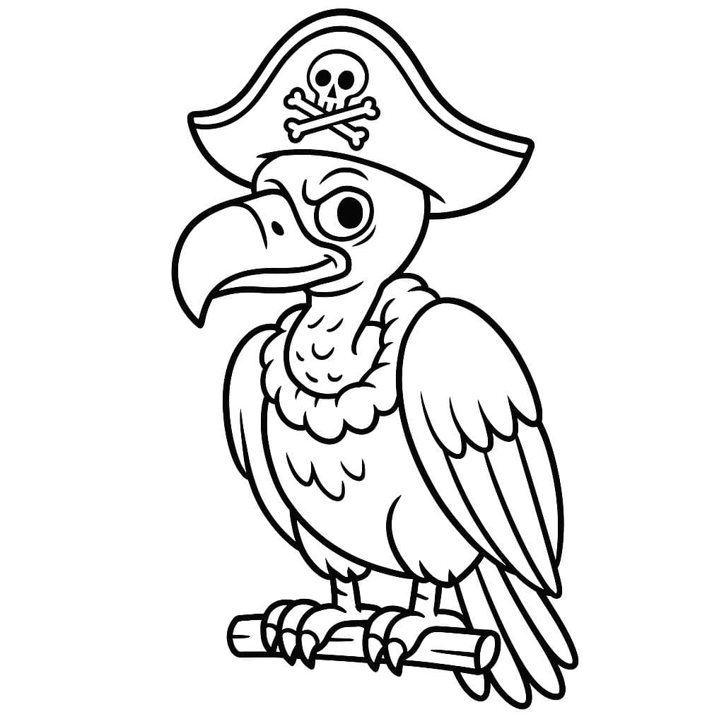 Urubu pirata para colorir