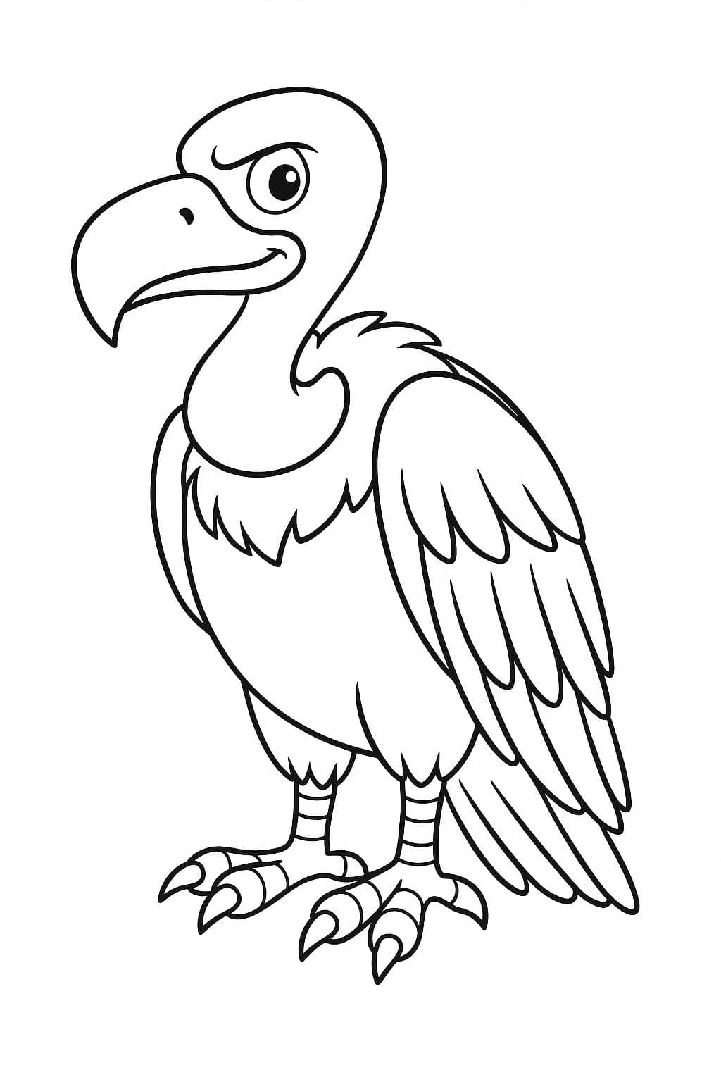 Urubu simples para colorir