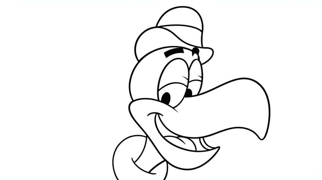 Rosto do Zeca Urubu para colorir