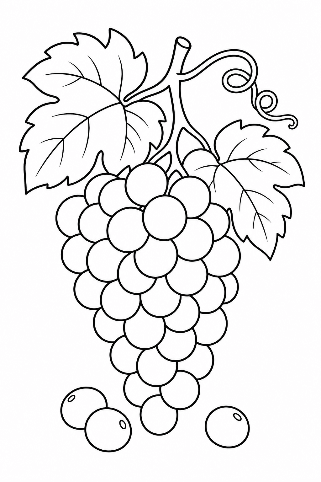 Uva para colorir