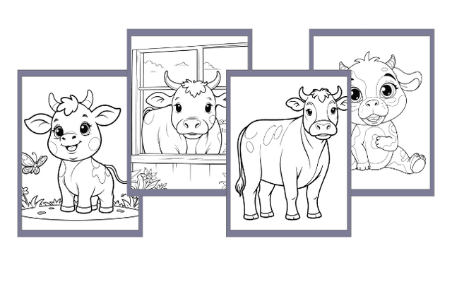 Desenhos de Vaca para colorir