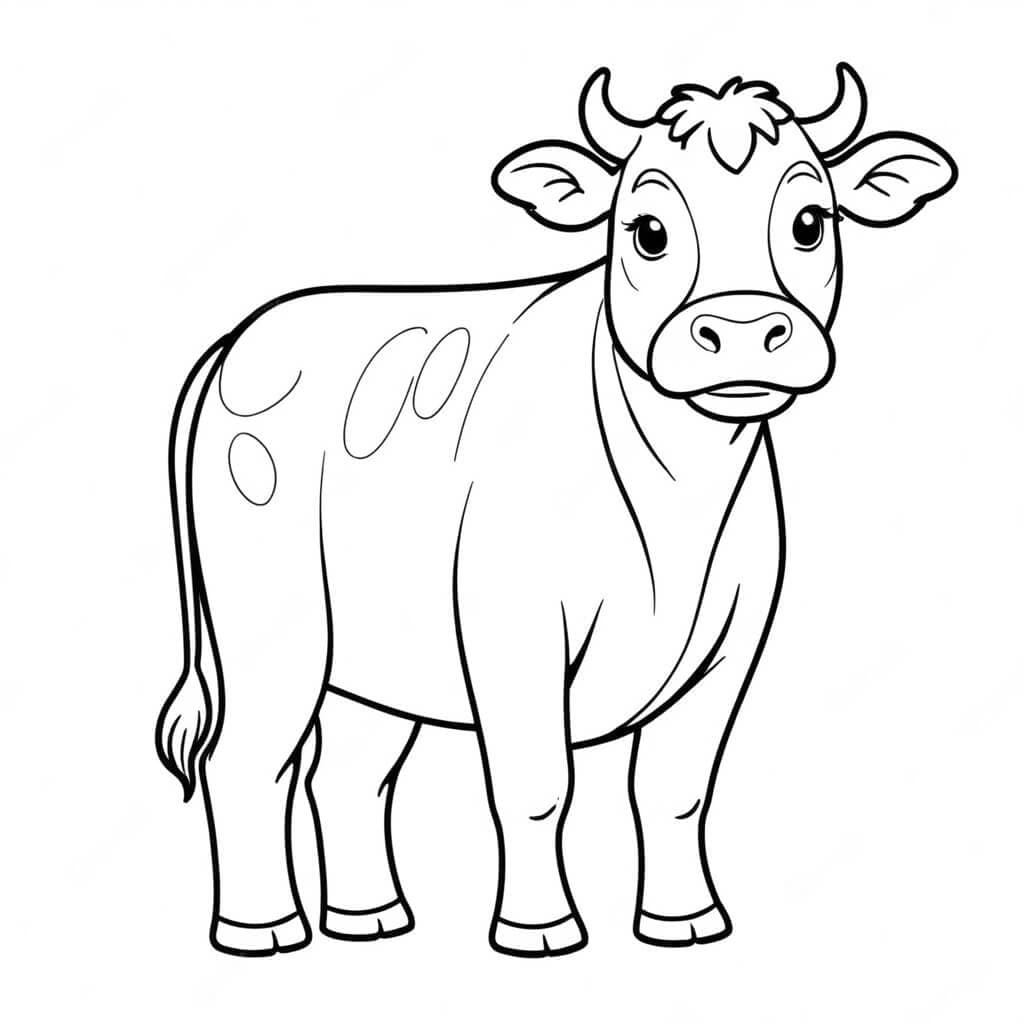 16 Desenhos de Vaca para colorir
