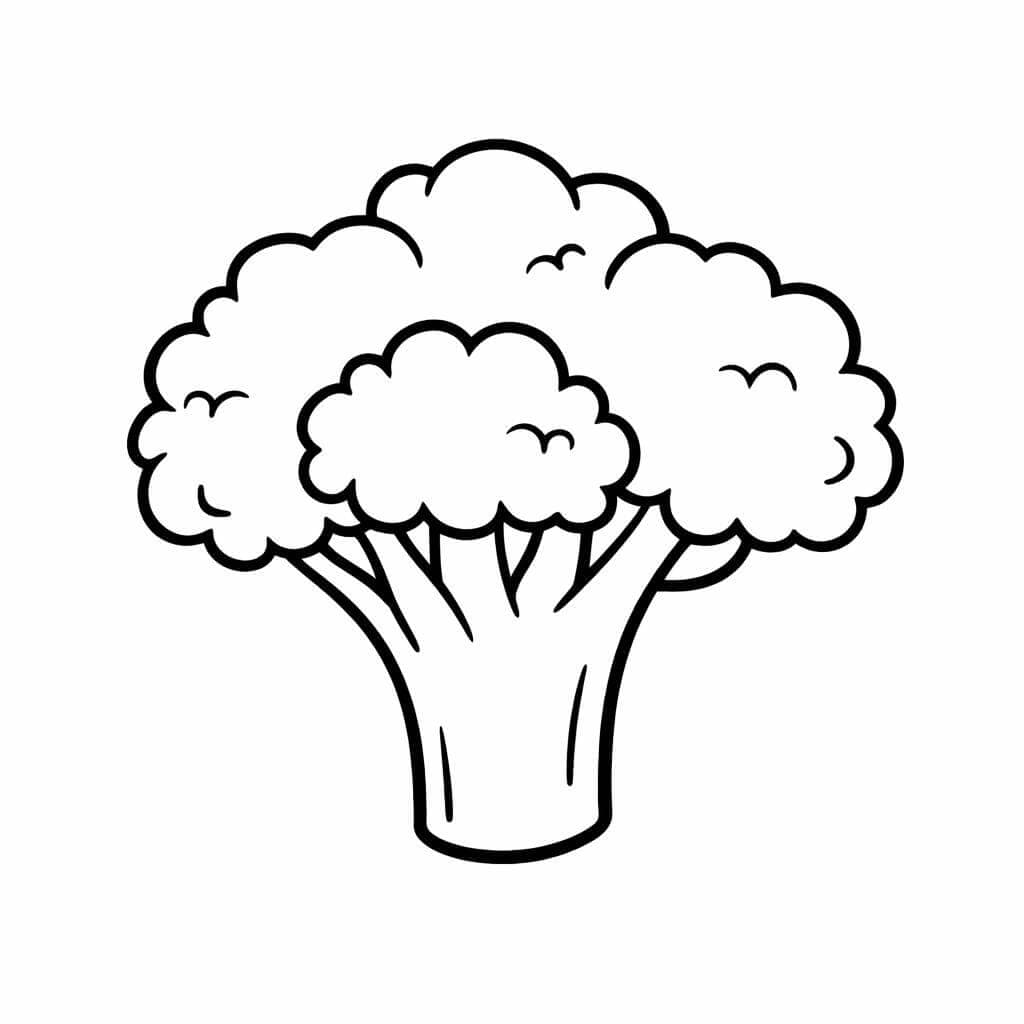 Brócolis para colorir