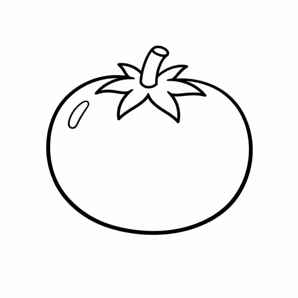 Tomate simples para colorir