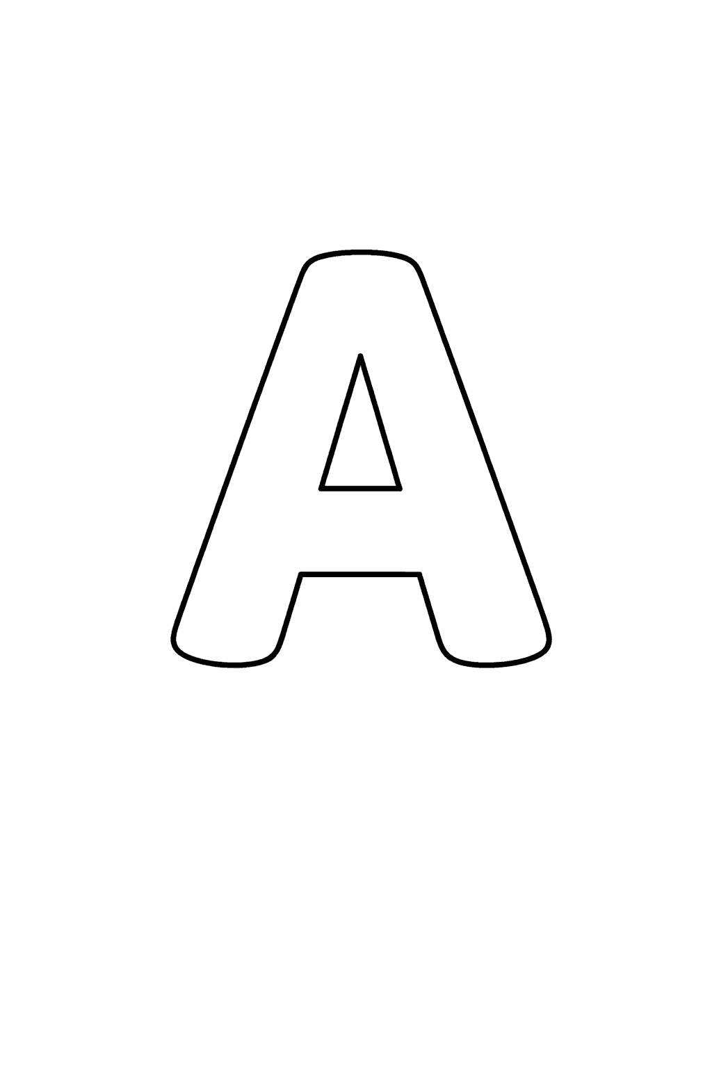 Letra A para colorir