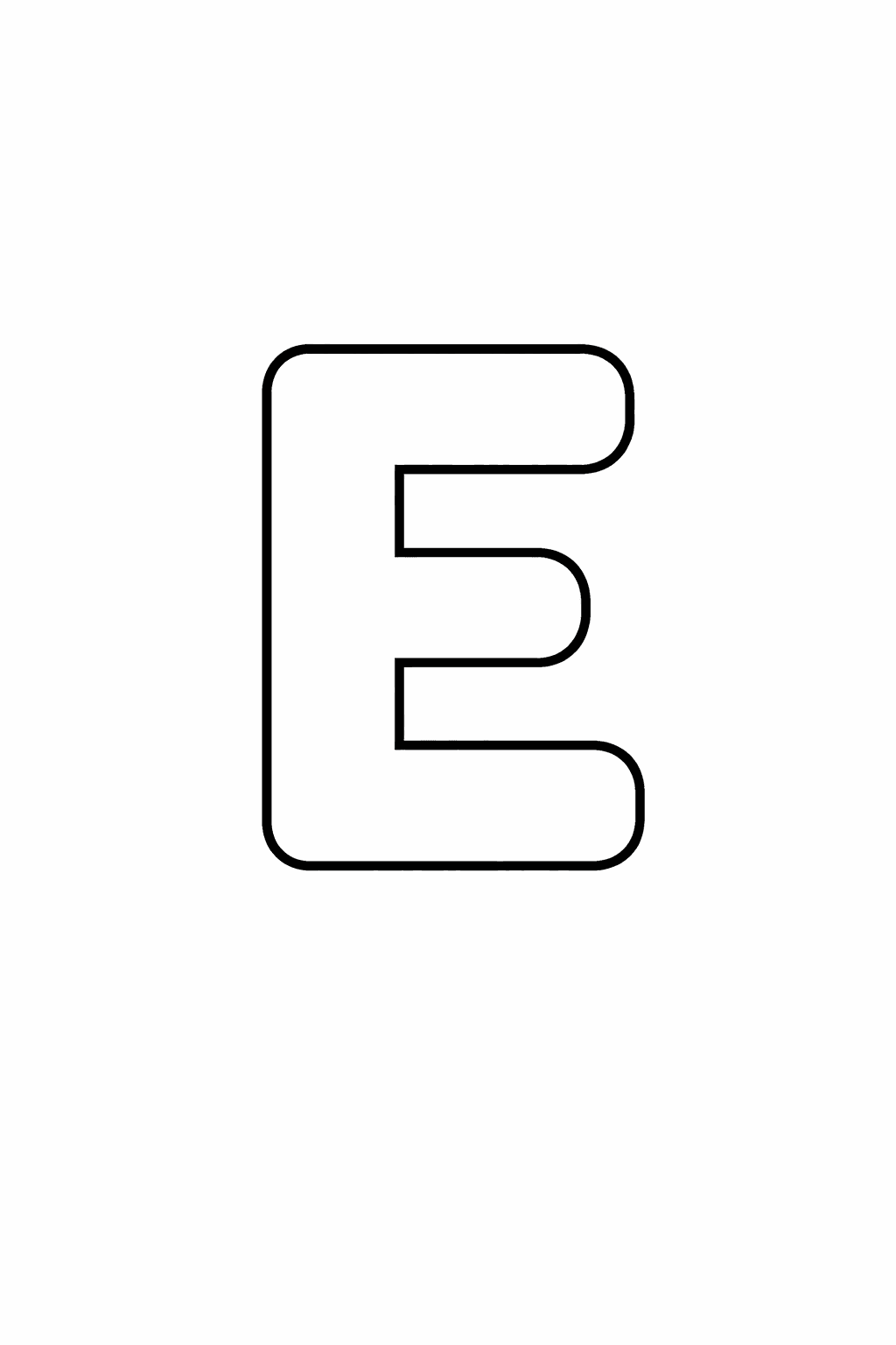 Letra E para colorir