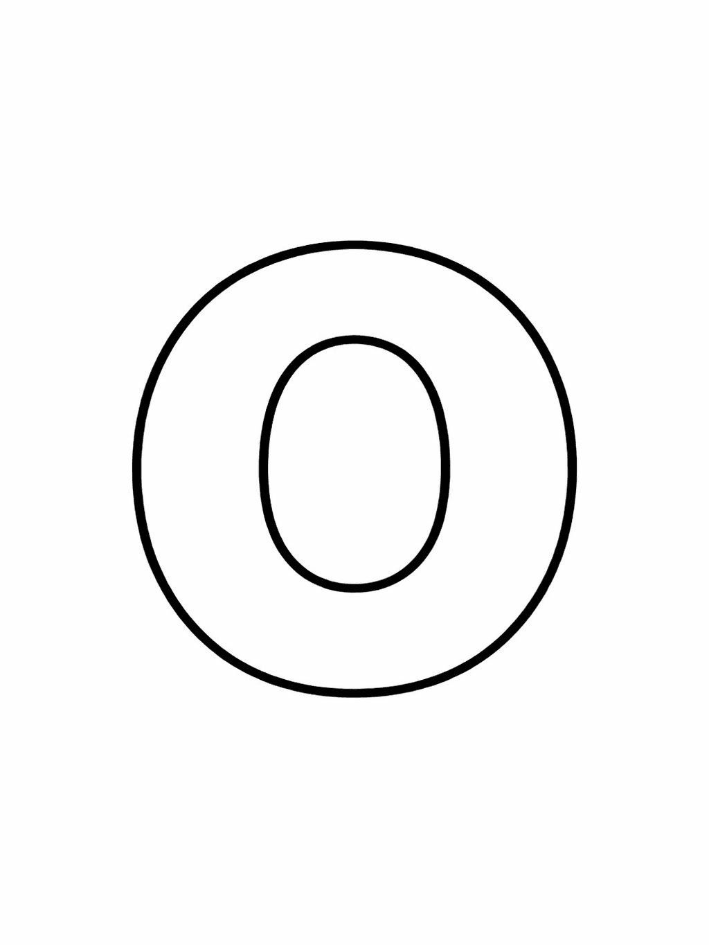 Letra O para colorir