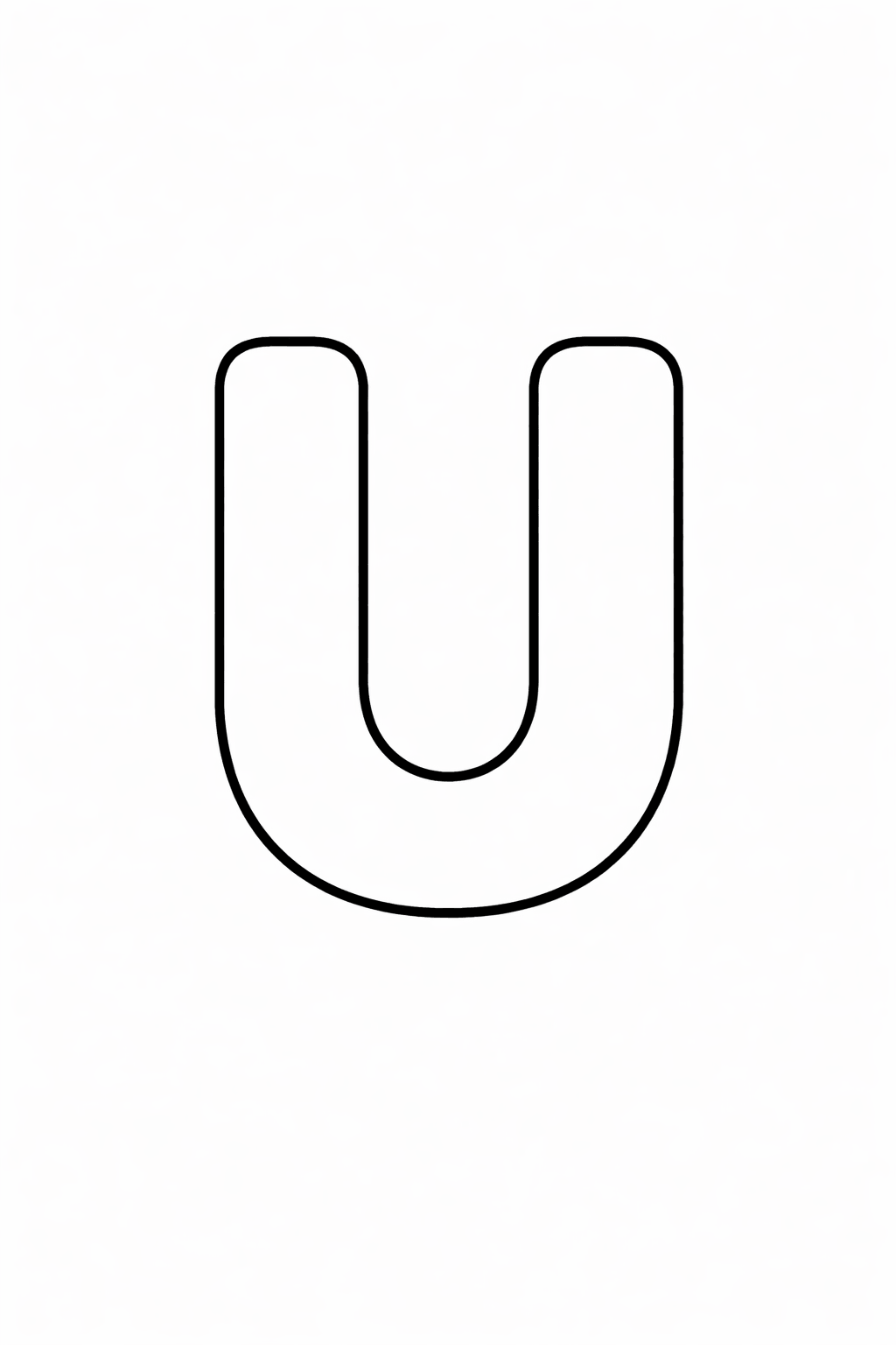 Letra U para colorir