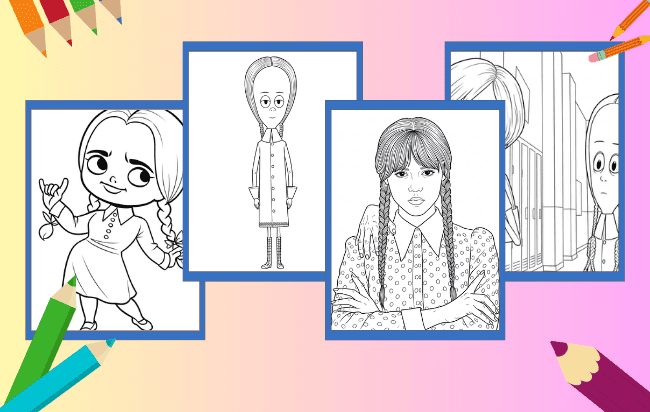 Wandinha Para Colorir