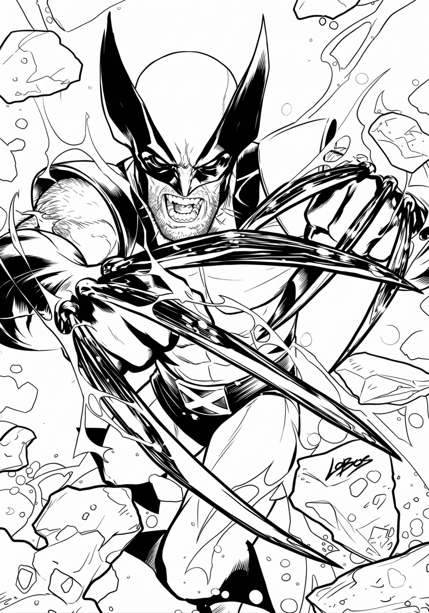 Desenho de Wolverine para colorir